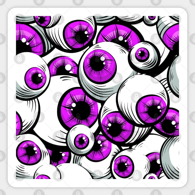 Violet eyes Halloween witch Sticker by igzine